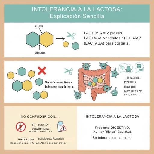 Vaso de leche y quesos, representando los productos lácteos que contienen lactosa.