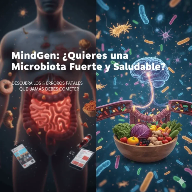 Imagen de portada que combina un cuerpo humano con un intestino afectado por malos hábitos y una escena de bienestar con eje intestino-cerebro y alimentos saludables, junto al título del artículo.