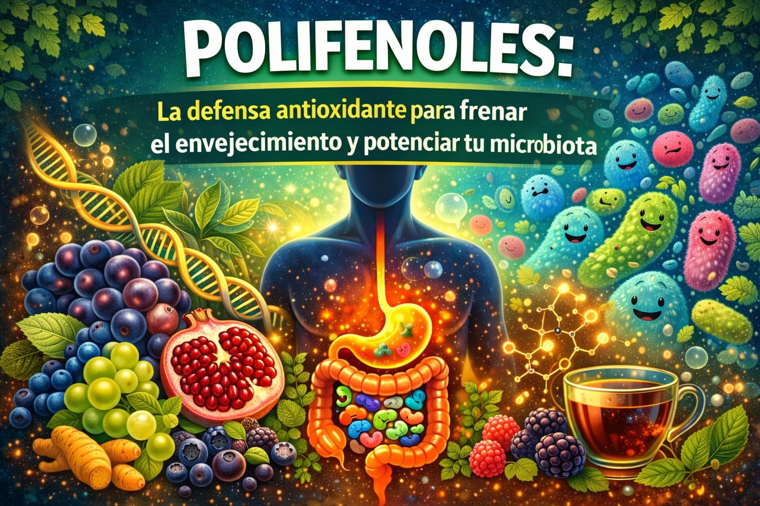 Polifenoles: La defensa antioxidante para frenar el envejecimiento y potenciar tu microbiota