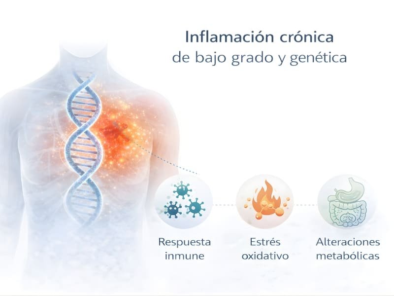 Inflamación crónica de bajo grado y genética