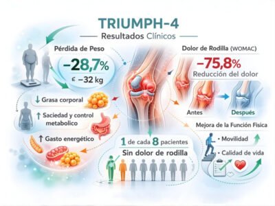 Resistencia a la insulina y consecuencias metabólicas Infografía de resistencia a la insulina asociada a obesidad, inflamación crónica y síndrome metabólico