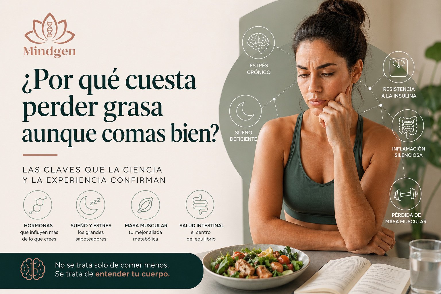 Por qué te cuesta perder grasa aunque comas bien: la respuesta está en tu metabolismo