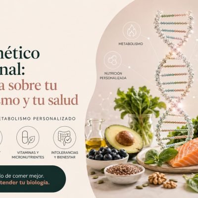 Test genético nutricional con ADN, nutrición y metabolismo personalizado en MindGen